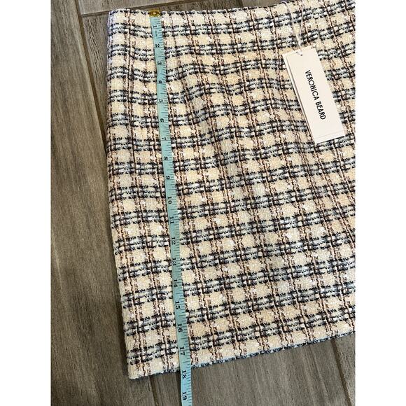 NEW NWT Veronica Beard Roman Skirt Ivory/ Camel Tweed Size 2 - Picture 8 of 8